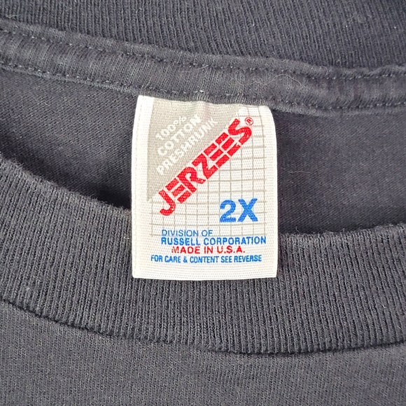 Left Handed Persons Graphic Gag Bold Print Vintage 90's Y2K Black T-Shit XXL - Picture 7 of 13